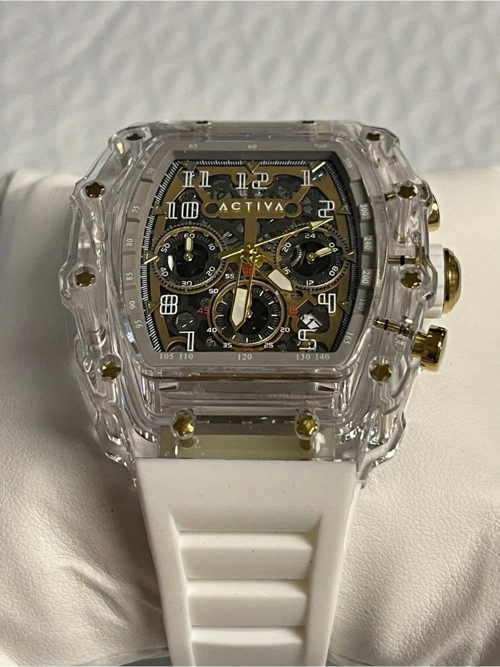 Activa Fury X Invicta Men's Watch w/ Skeleton Dial - 44.3mm, White (ACW2305-004)
